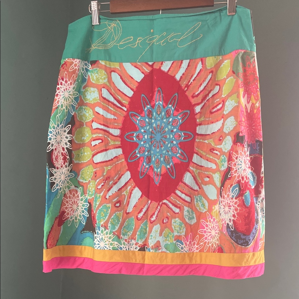 Desigual Colorful Sunburst Mini Skirt
